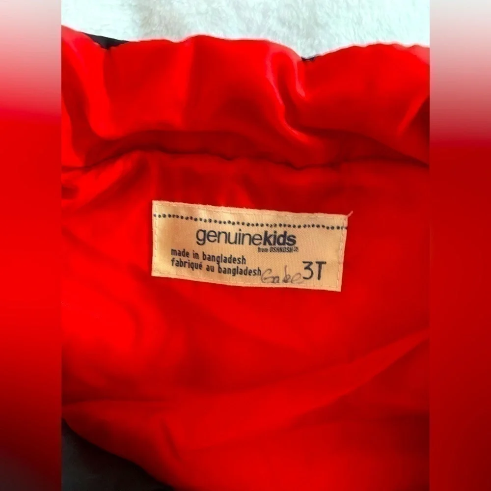 Genuine Kids Red & Gray Sleeveless Winter Vest Size 3T